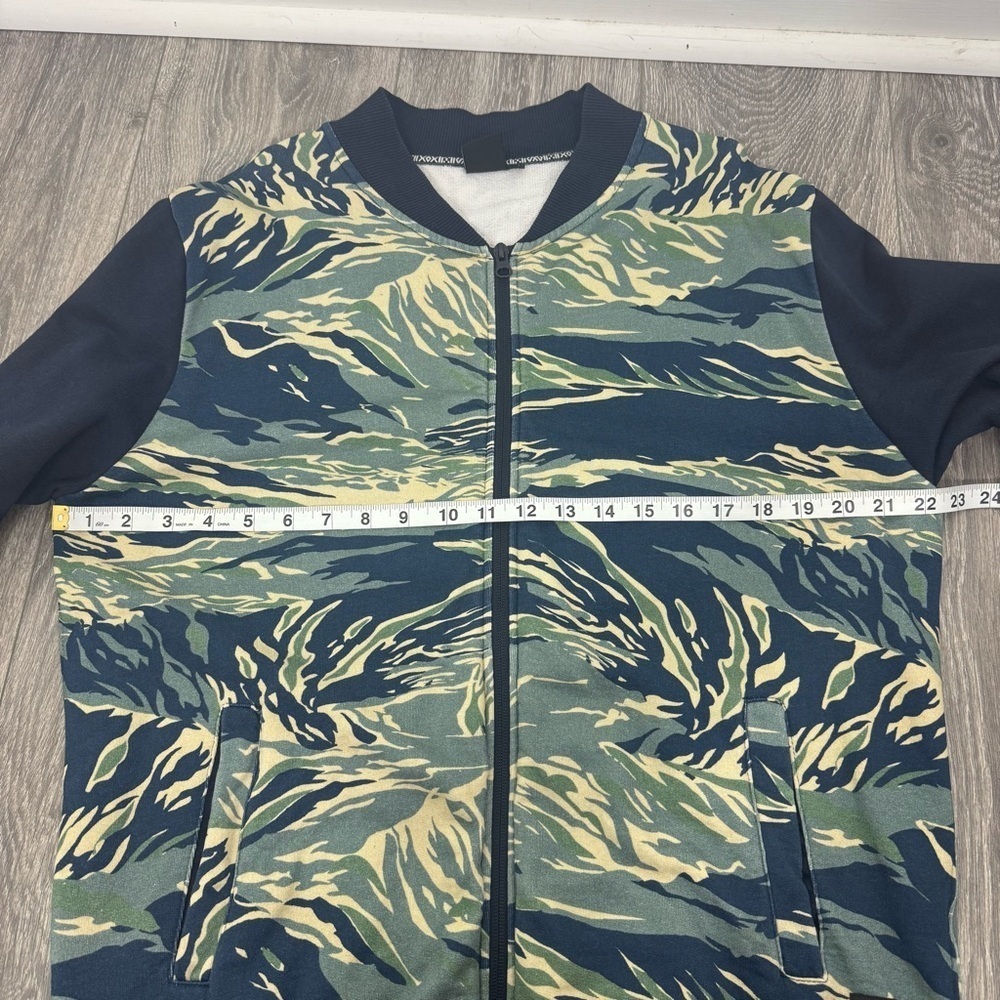 IUTER Men’s Camouflage Bomber Jacket Tiger Camo Zip Front Made in Italy Size M - Picture 9 of 11